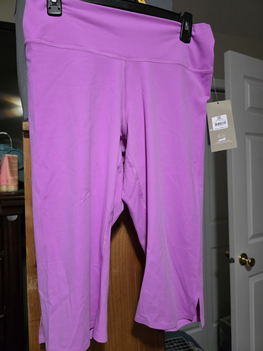 Womens Purple Active Capri Leggings